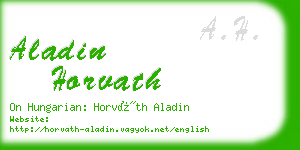 aladin horvath business card